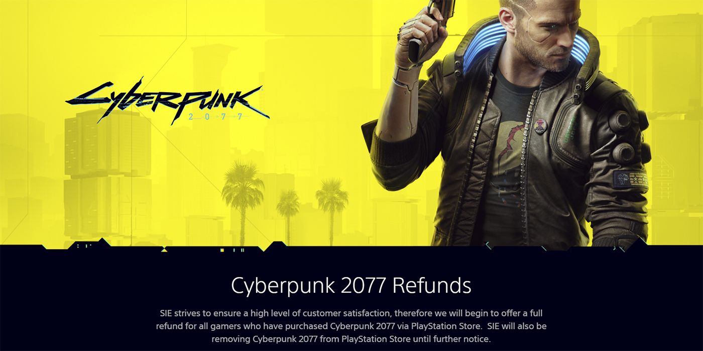 cyberpunk 2077 playstation store refunds