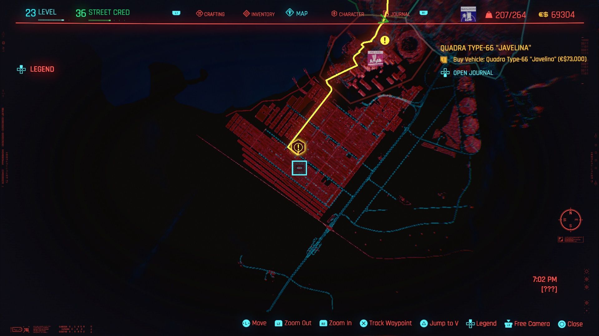 cyberpunk 2077 javelina night city map fast travel