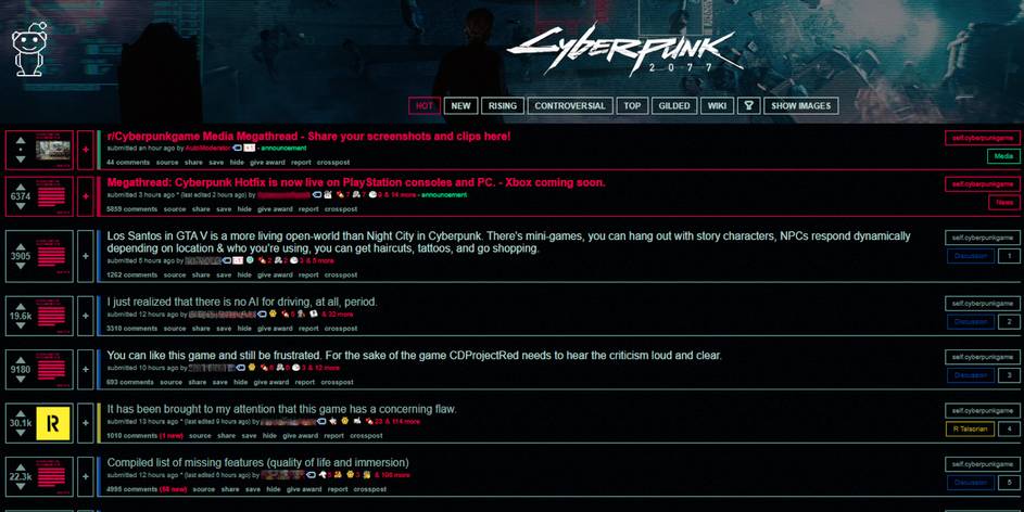 Cyberpunk 77 Subreddit Flooded With Criticism Cyberpunk 77 Subreddit Flooded With Criticism