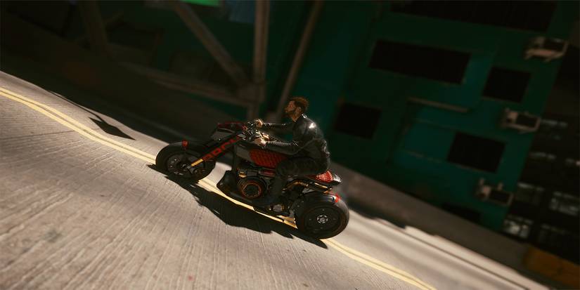 cyberpunk 2077 v riding jackie motorcyle