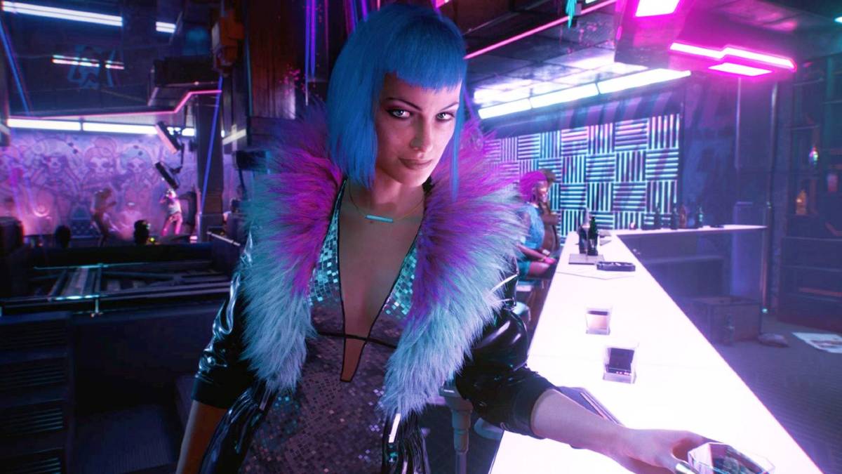 girl in cyberpunk 2077 club