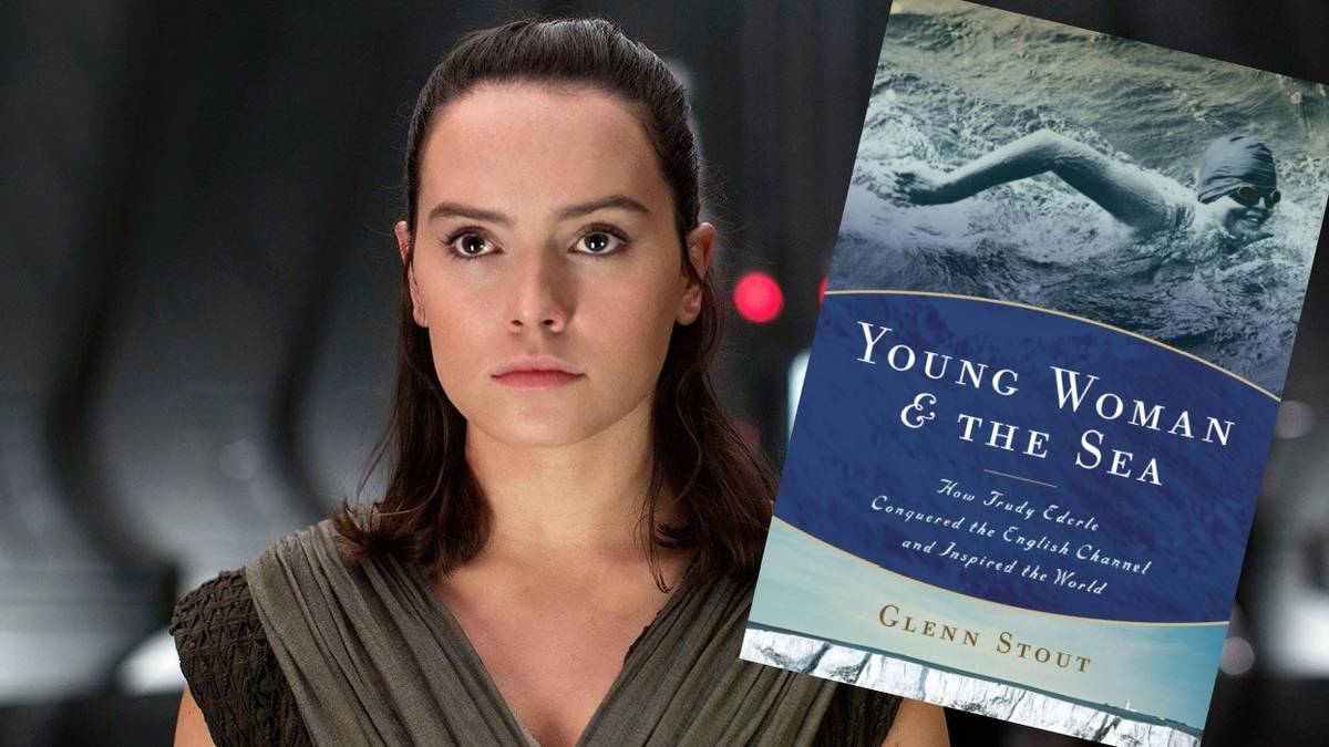 daisy ridley star wars last jedi young woman sea book gertrude ederle