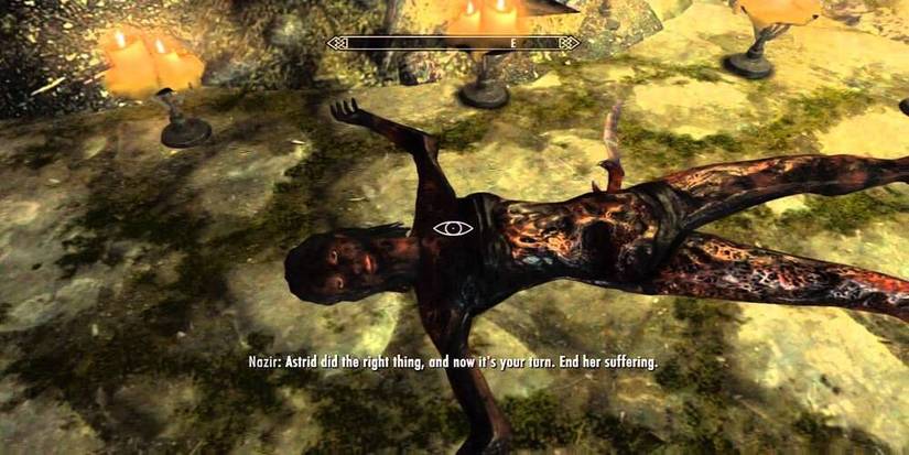 Skyrim - Talking to a burnt Nazir