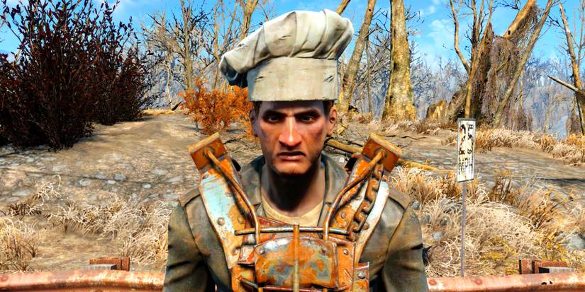 unique non-hostile raider the gruel in fallout 4's wilderness