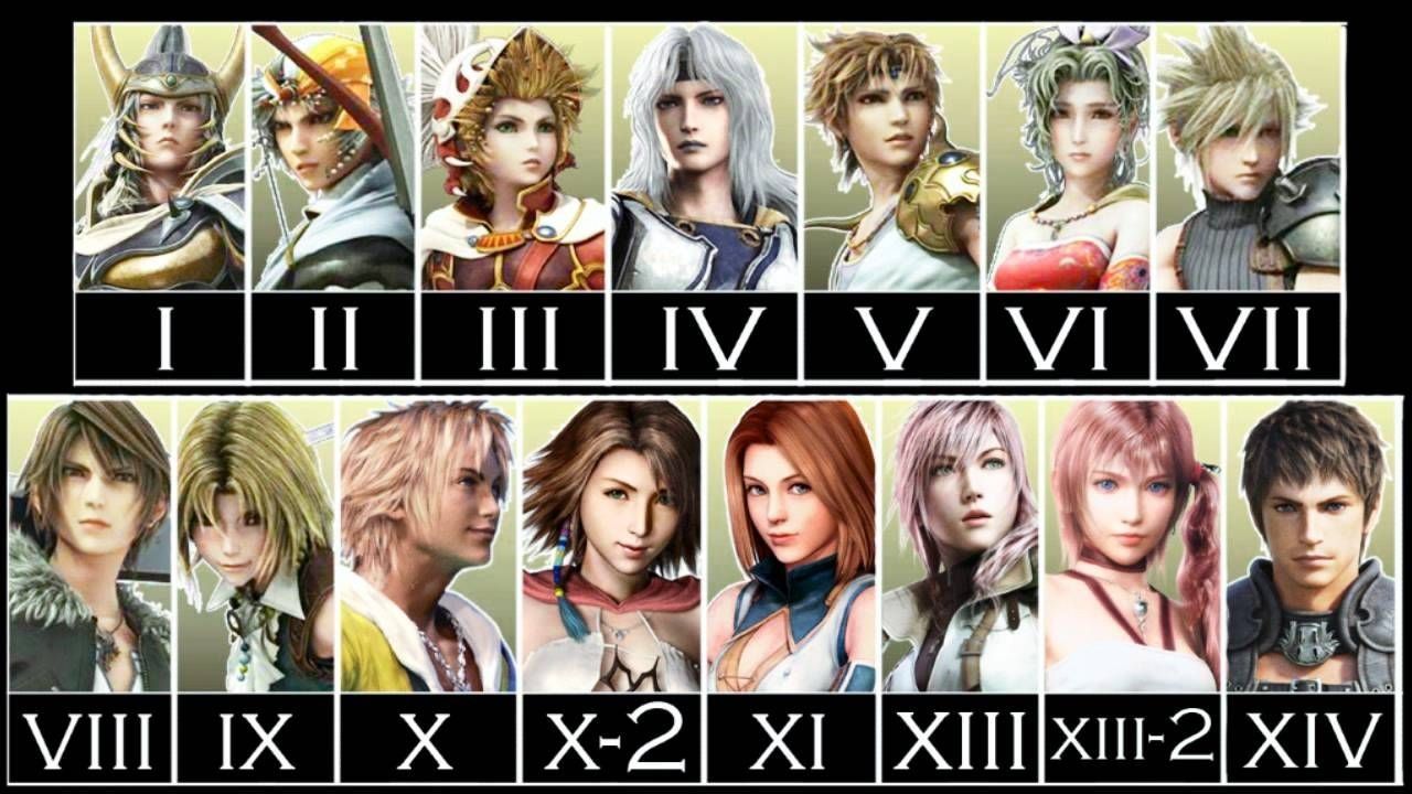 All final fantasy protagonists 1-14
