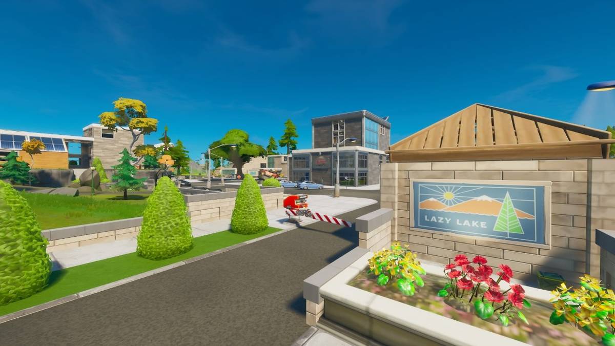 fortnite lazy lake entrance building