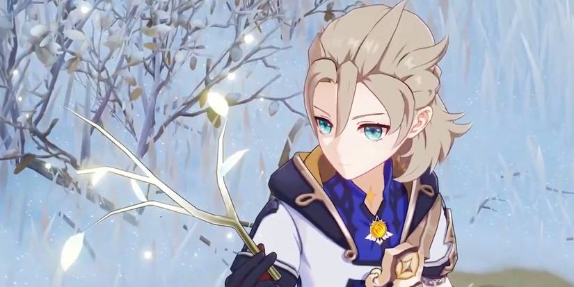 Genshin Impact Albedo In Front Of Tree