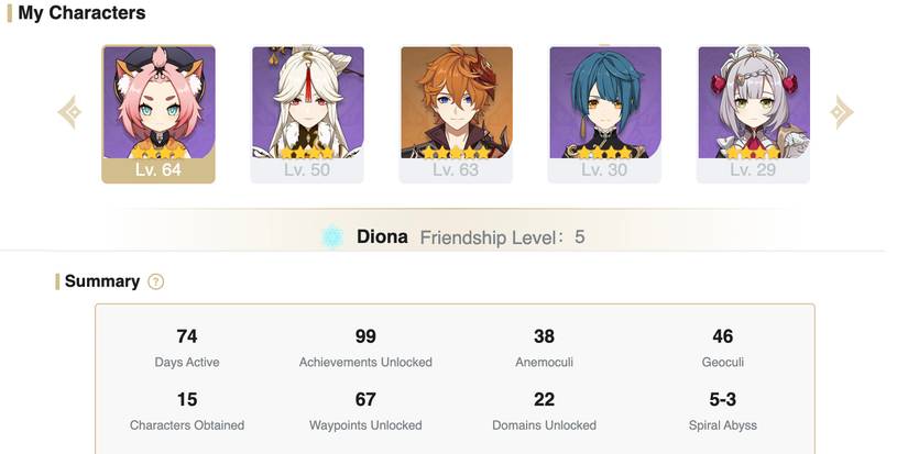 mihoyo player stats 1