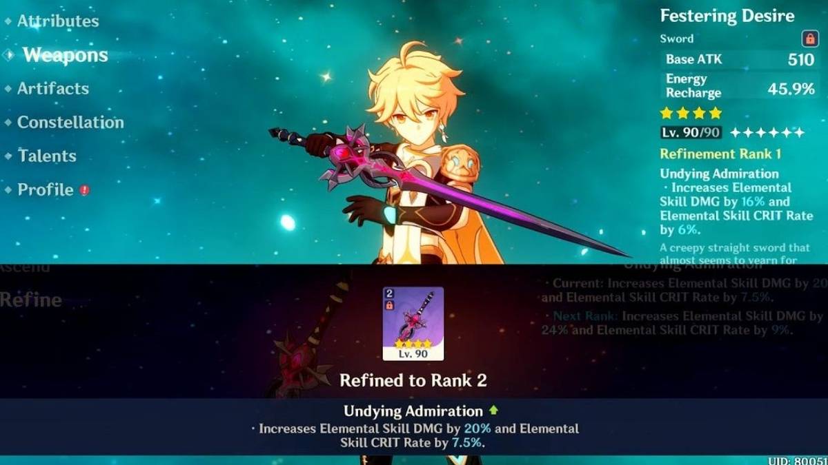 How to refine Festering Desire to Rank 2