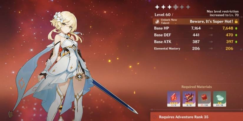 Genshin Impact Lumine Pyro Element