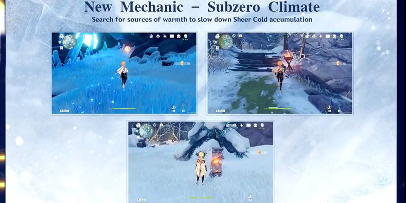 mihoyo survive ice mountain sheer cold