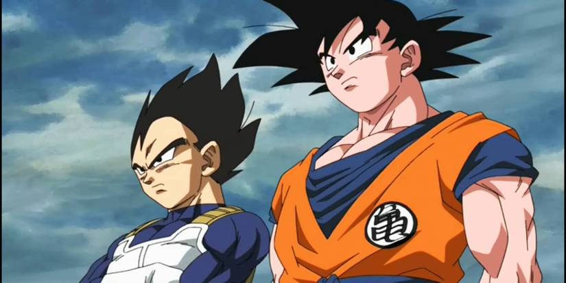 vegeta next to goku
