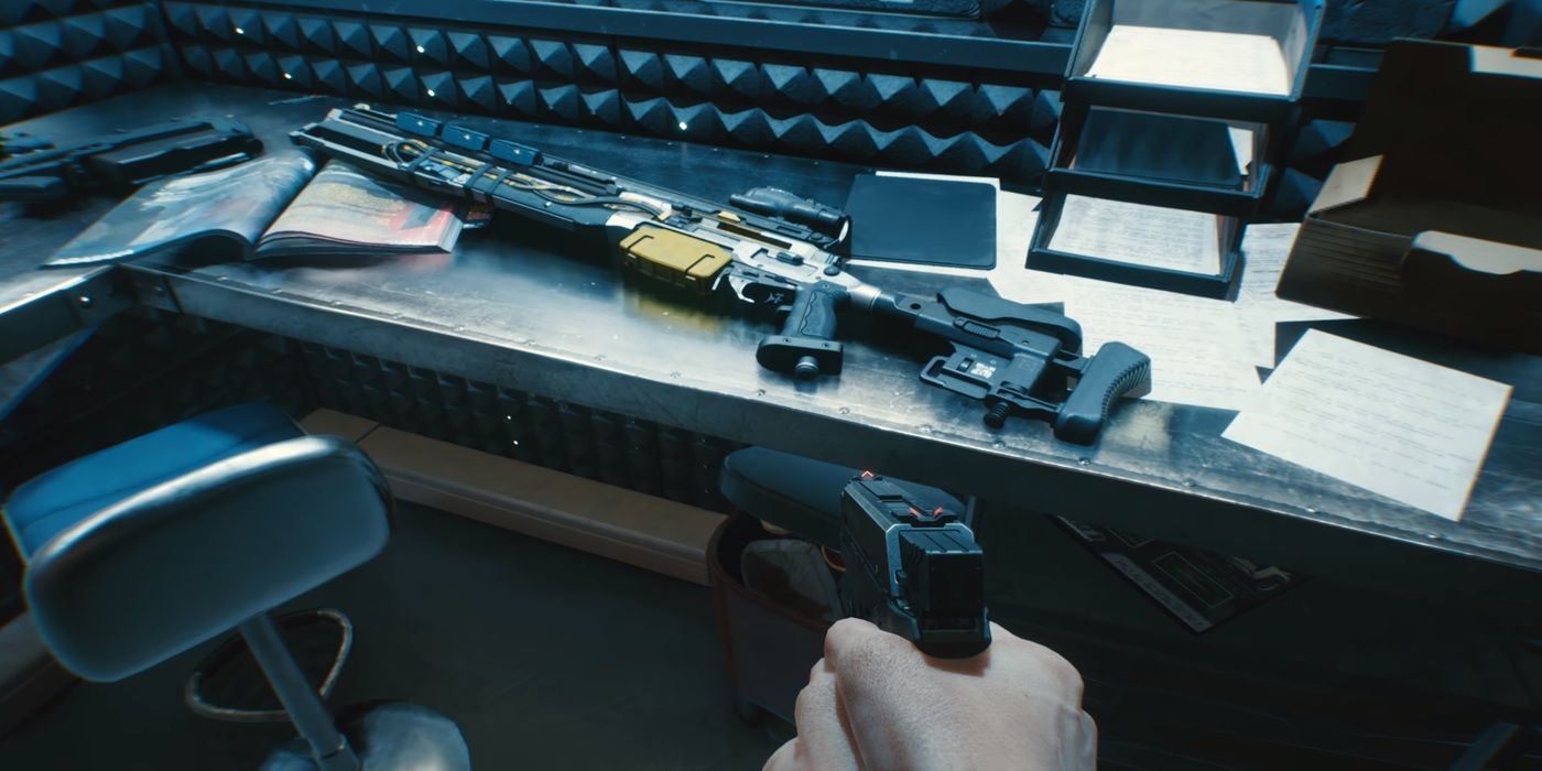 gun on table in cyberpunk 2077