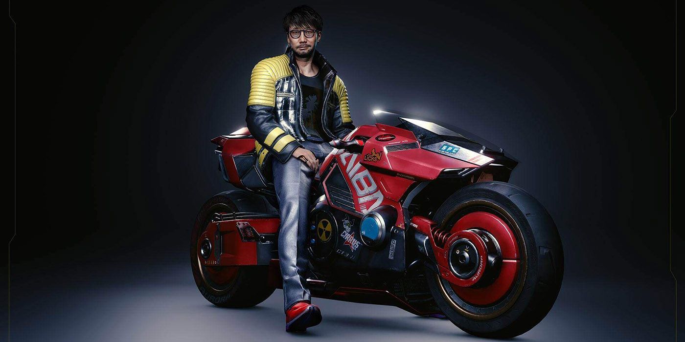 hideo kojima cyberpunk 2077 character model motorcycle