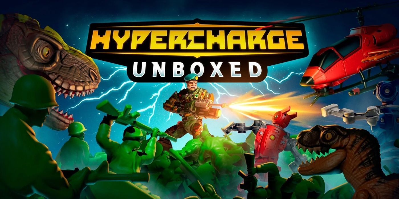 Hypercharge Unboxed Poster with fighting toys