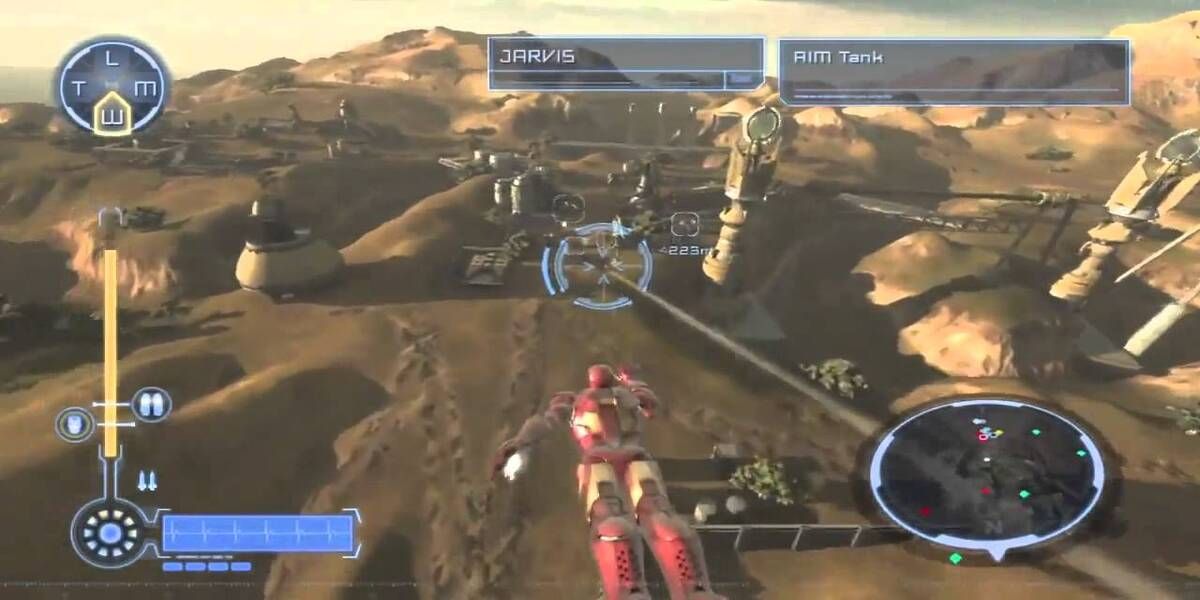 Iron Man flying in Iron Man PS2
