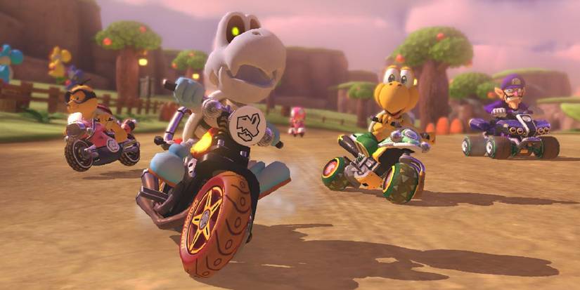 dry bones racing on a motorbike