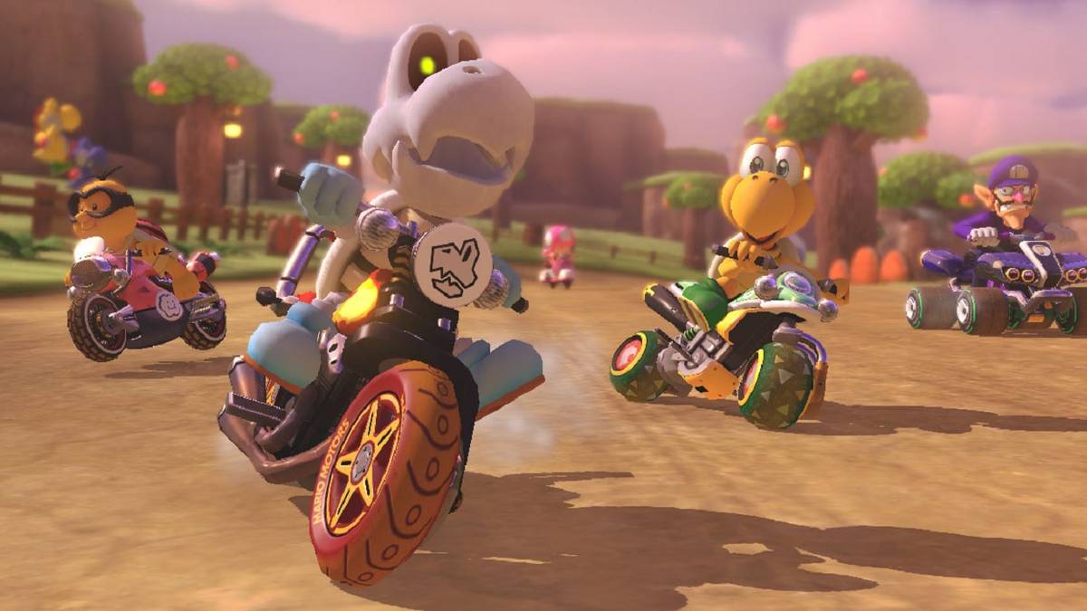 dry bones racing on a motorbike