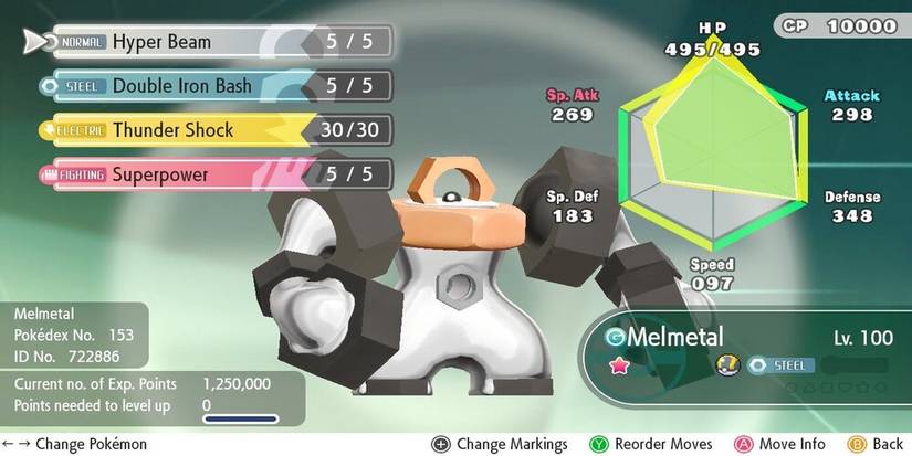 Attribute information on a Melmetal