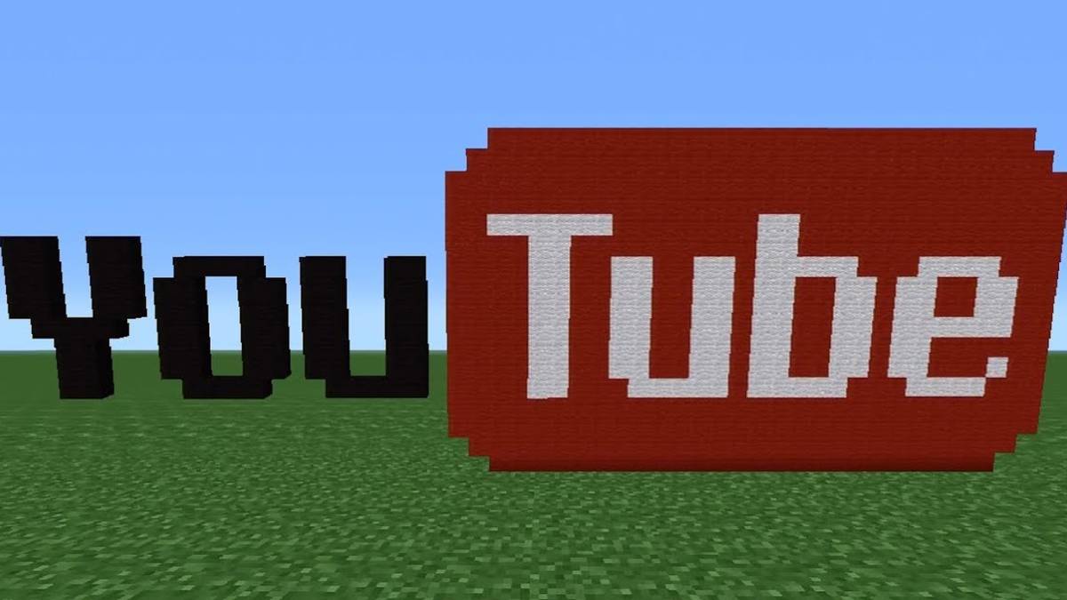 youtube logo in minecraft
