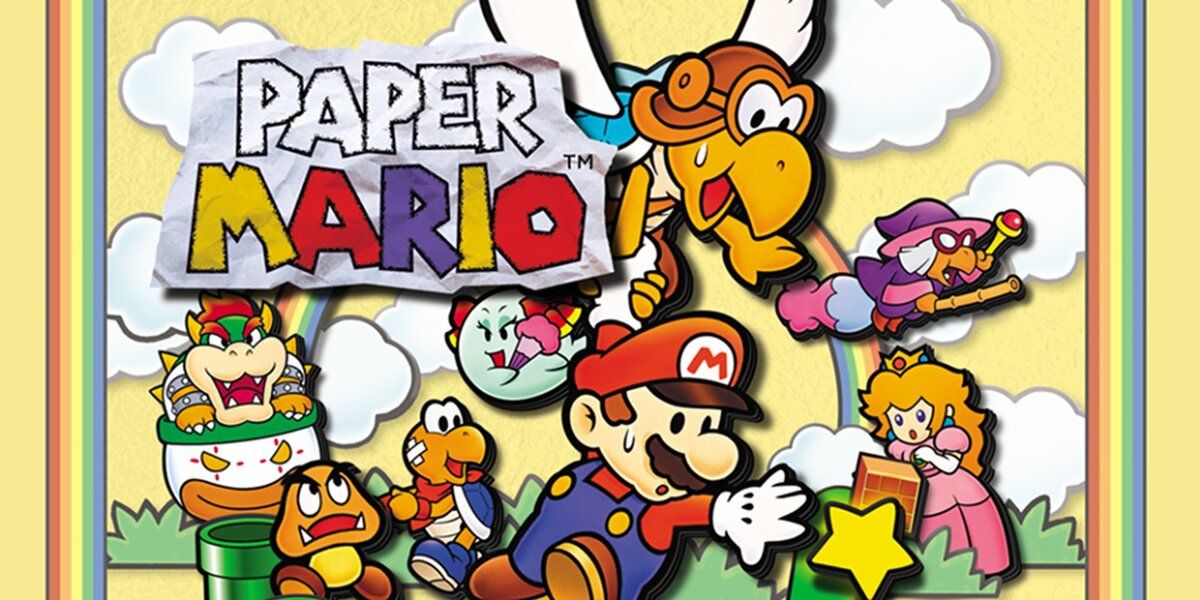Paper Mario N64 front cover