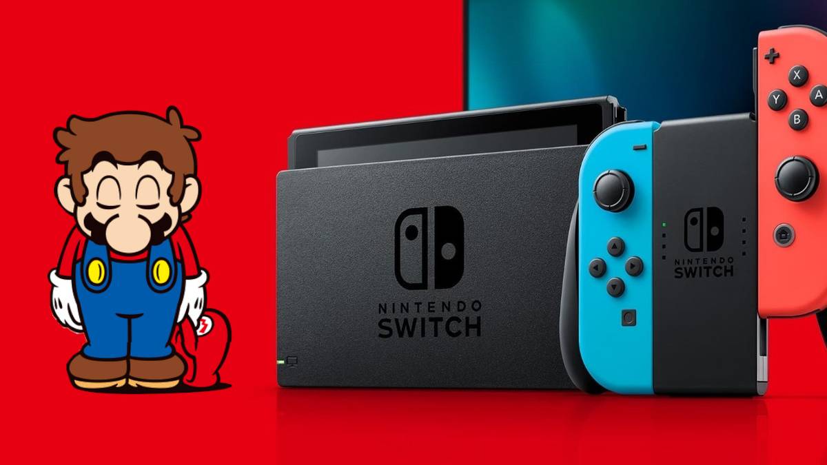 nintendo switch console mario