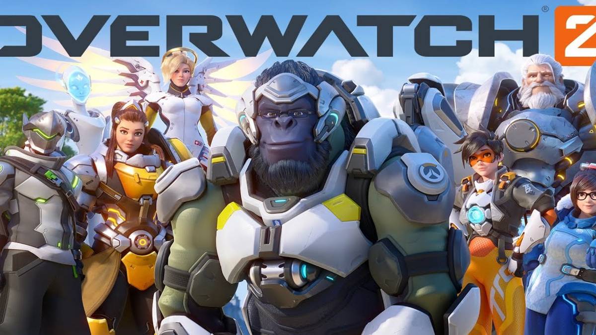 logo behind the overwatch 2 cast
