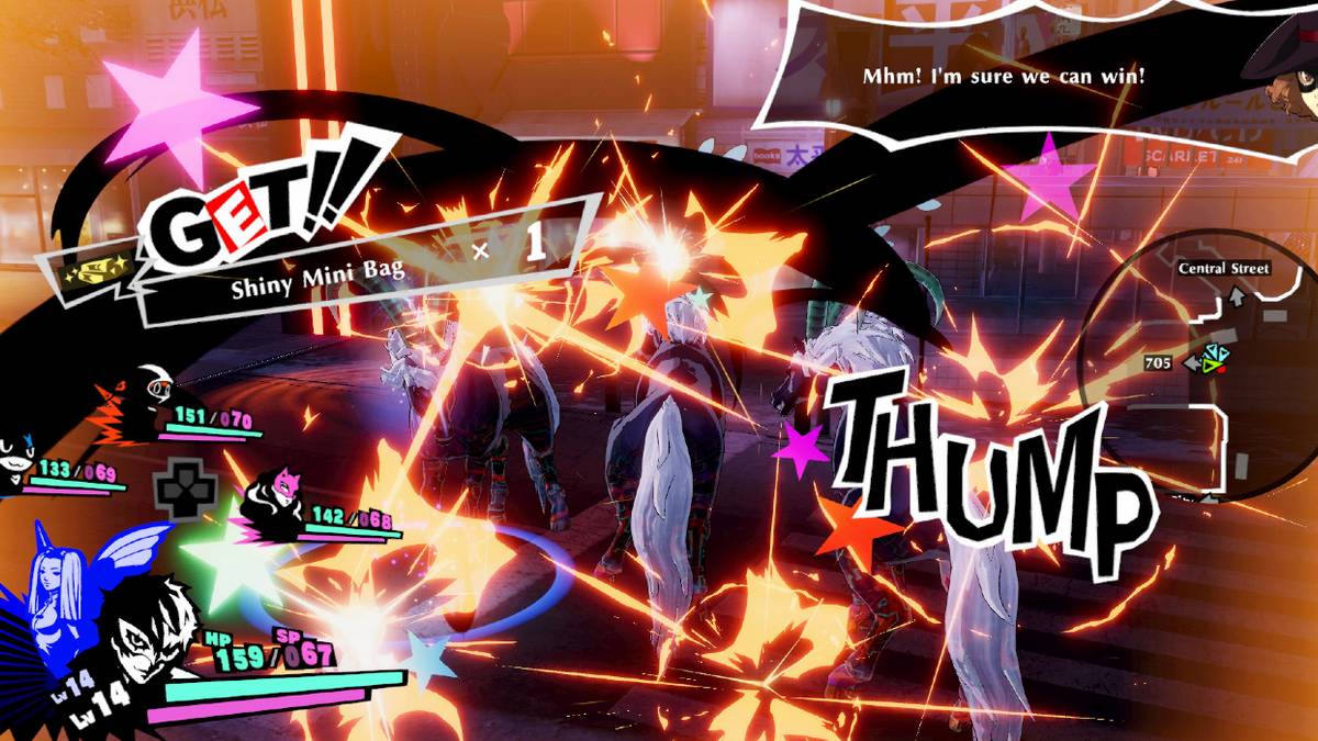 persona 5 strikers gameplay frame