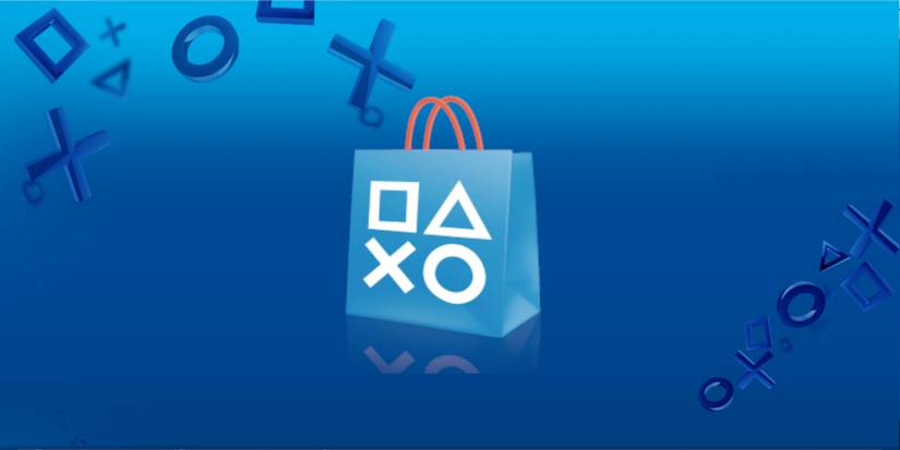 ps store logo with sacred symbols background