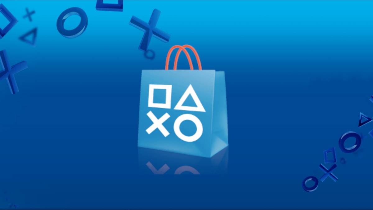 ps store logo with sacred symbols background