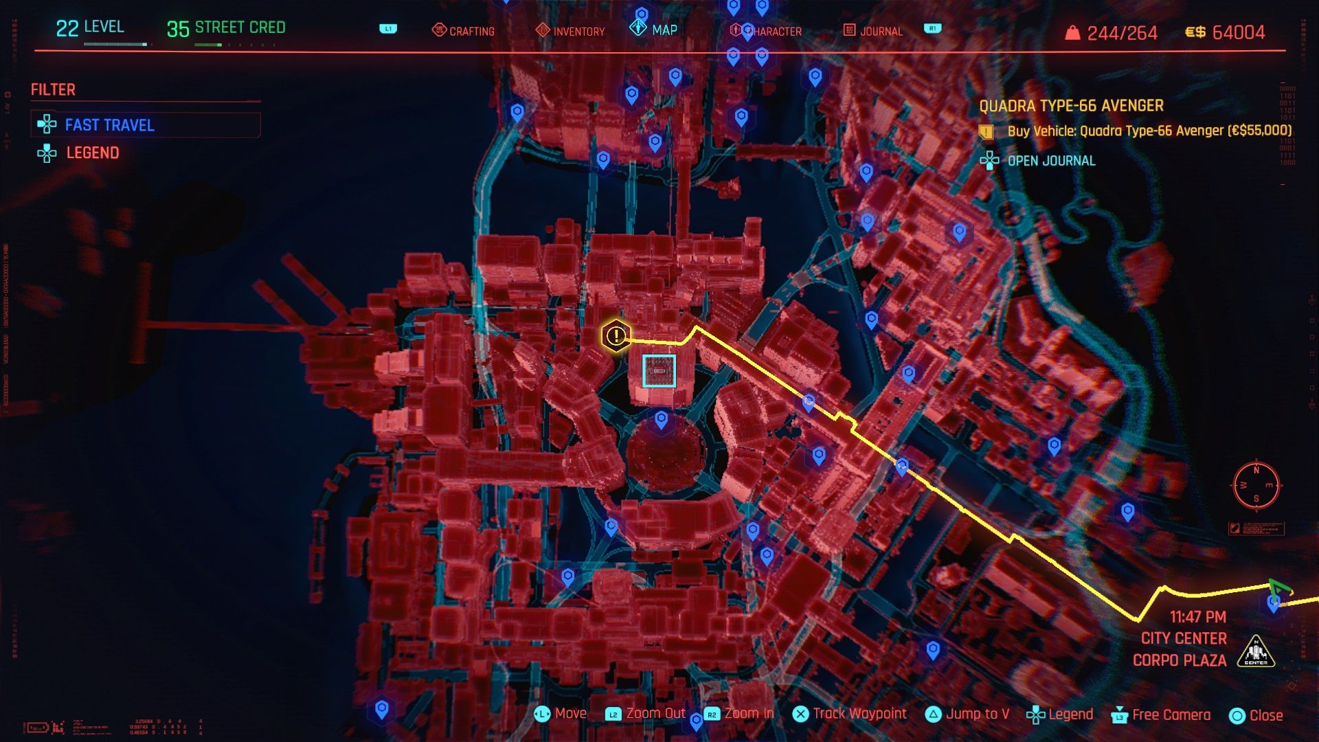 cyberpunk city map type 66 avenger