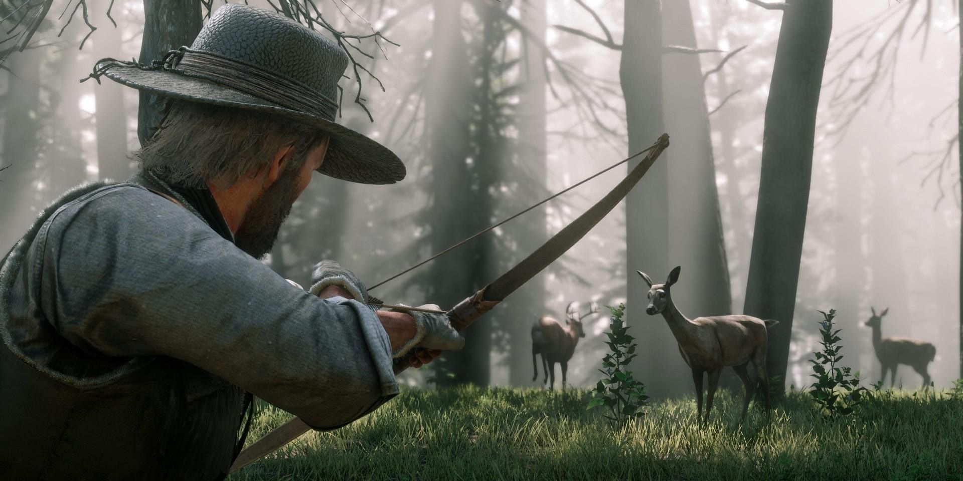 A whitetail deer in Read Dead Redemption 2