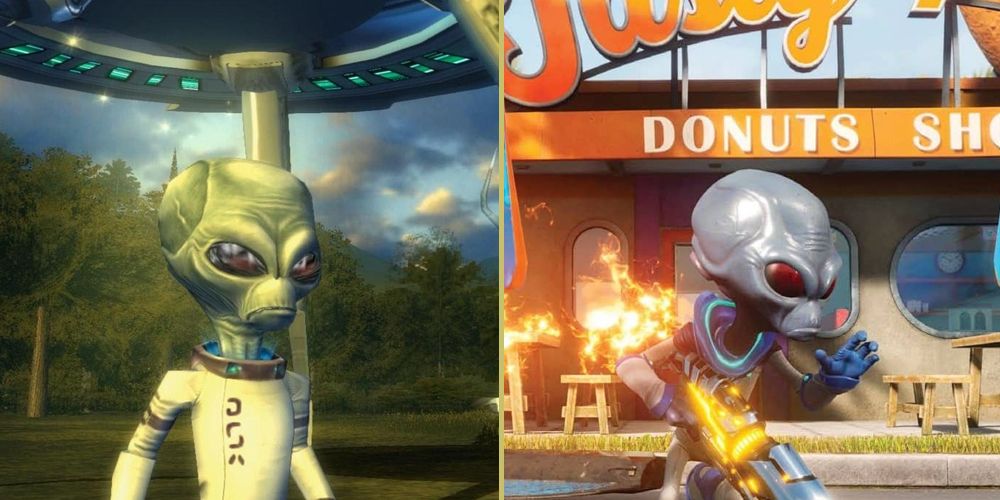 The original version of Destroy All Humans! and the 2020 remake