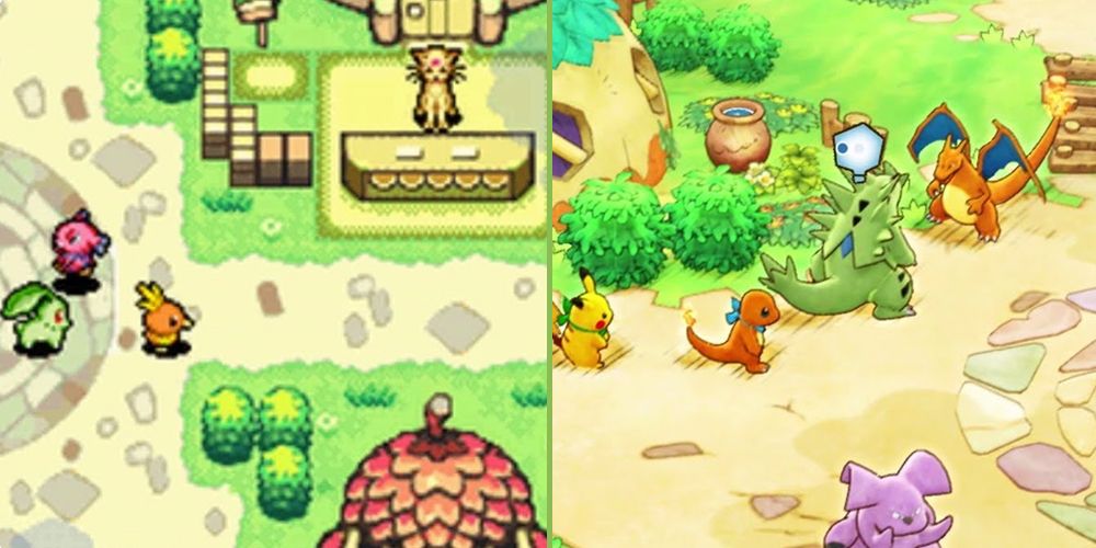 The original version of Pokémon Mystery Dungeon and the 2020 remake