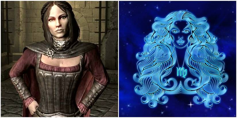 Serana beside a Virgo symbol