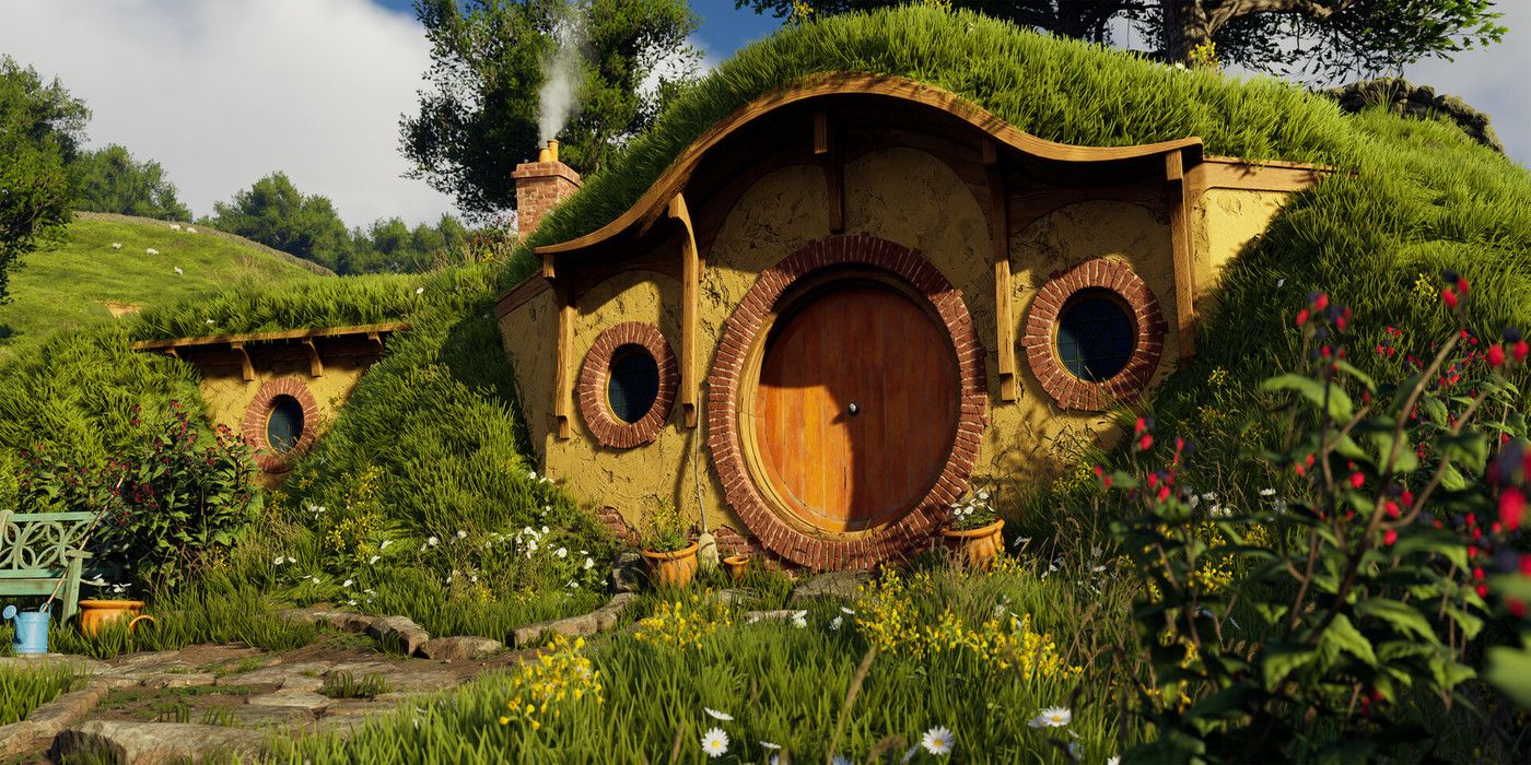 head on view of unreal engine 4 hobbit hole