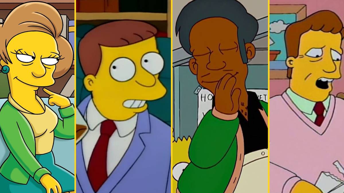 Edna Krabappel, Lionel Hutz, Apu Nahasapeemapetilon and Troy McClure formerly of The Simpsons
