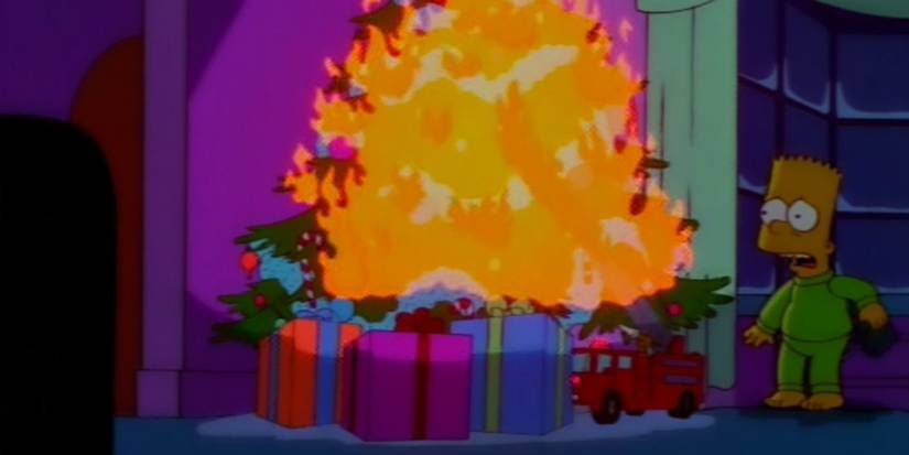 A still from the Simpsons Christmas special "Miracle on Evergreen Terrace"