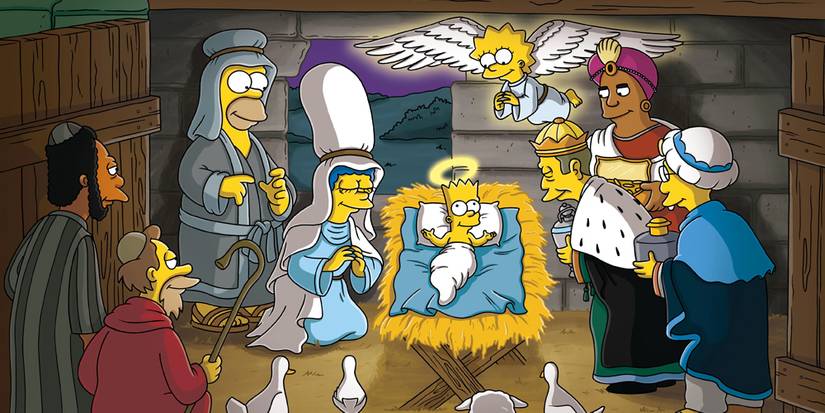 A still from the Simpsons Christmas special "Simpsons Christmas Stories"