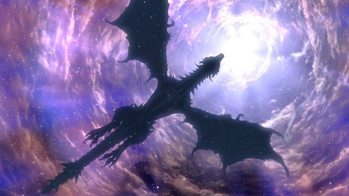 Alduin from Skyrim in Sovngarde