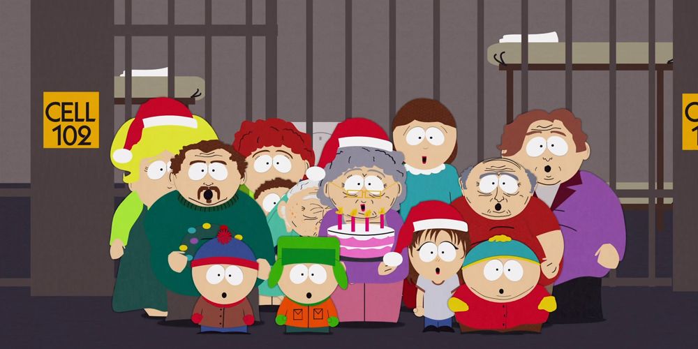 A still from the South Park Christmas special "Merry Christmas Charlie Manson!"