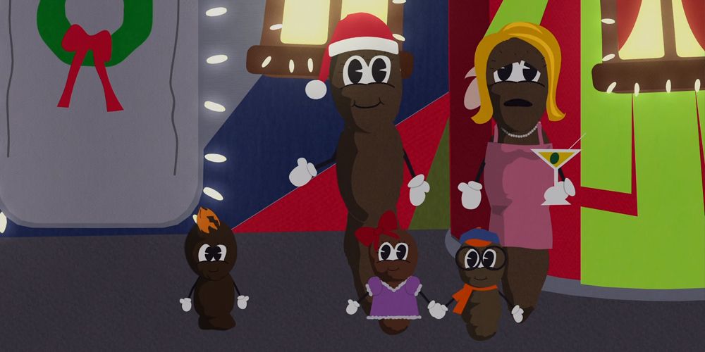 A still from the South Park Christmas special "A Very Crappy Christmas"