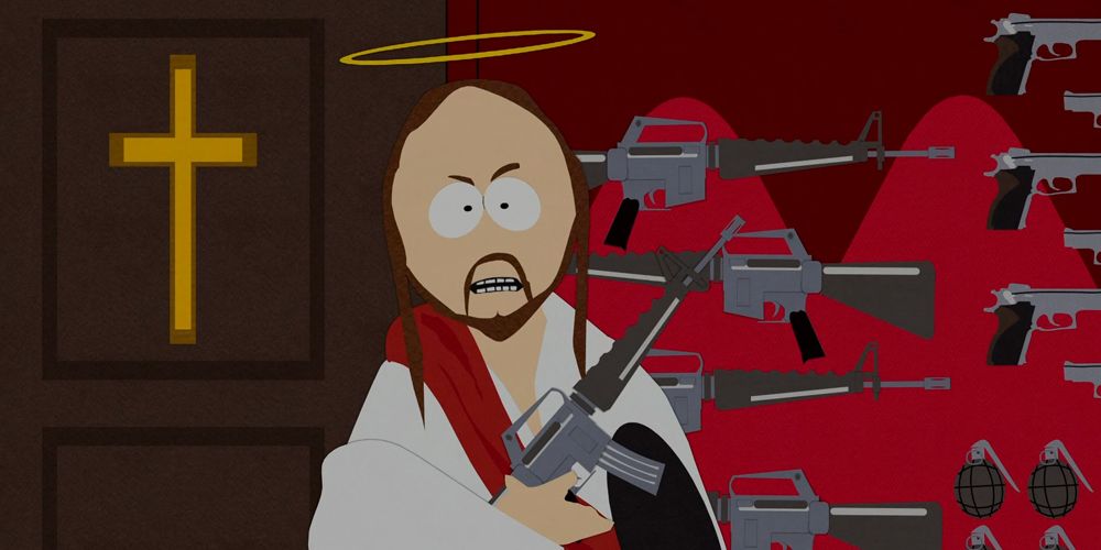 A still from the South Park Christmas special "Red Sleigh Down"