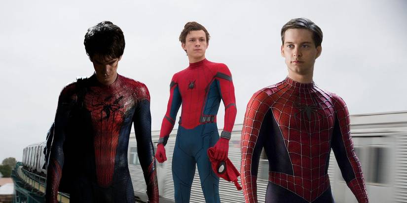 spider-man tom holland tobey maguire andrew garfield