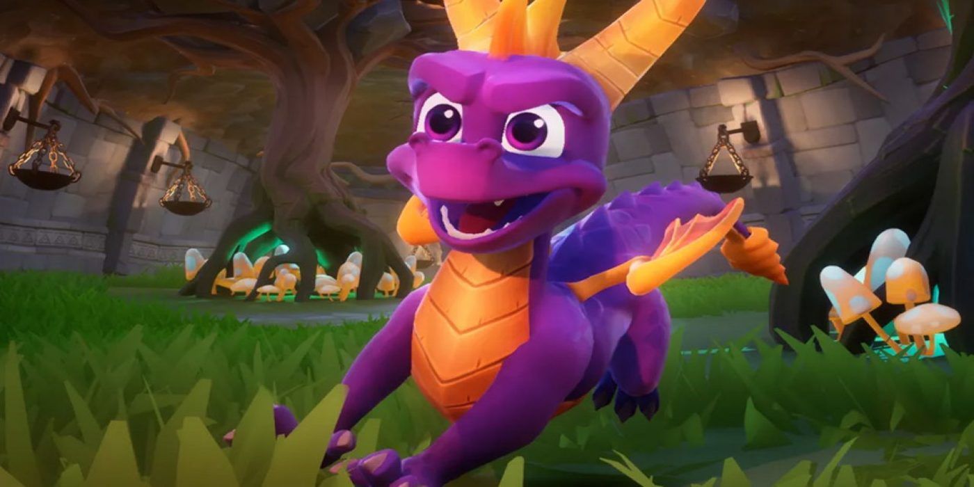 spyro running with his mouth open