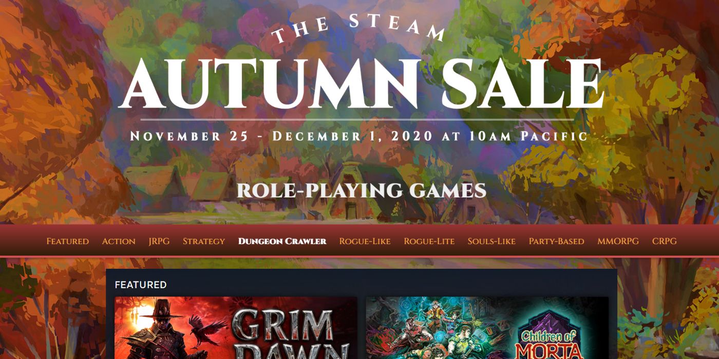 steam autumn sale landing page