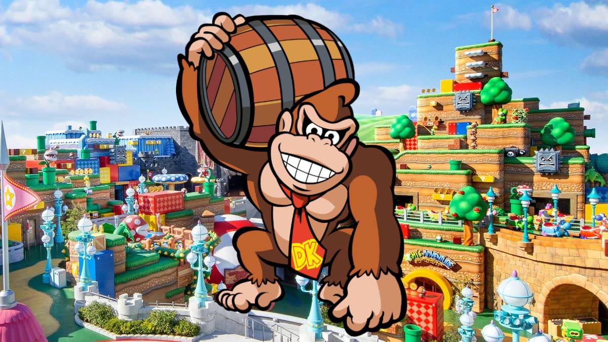 super nintendo world DK donkey kong art