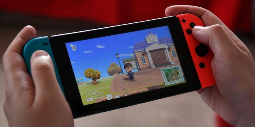 playing animal crossing new horizons nintendo switch