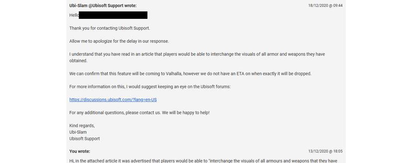 ac valhalla transmog ubisoft reply