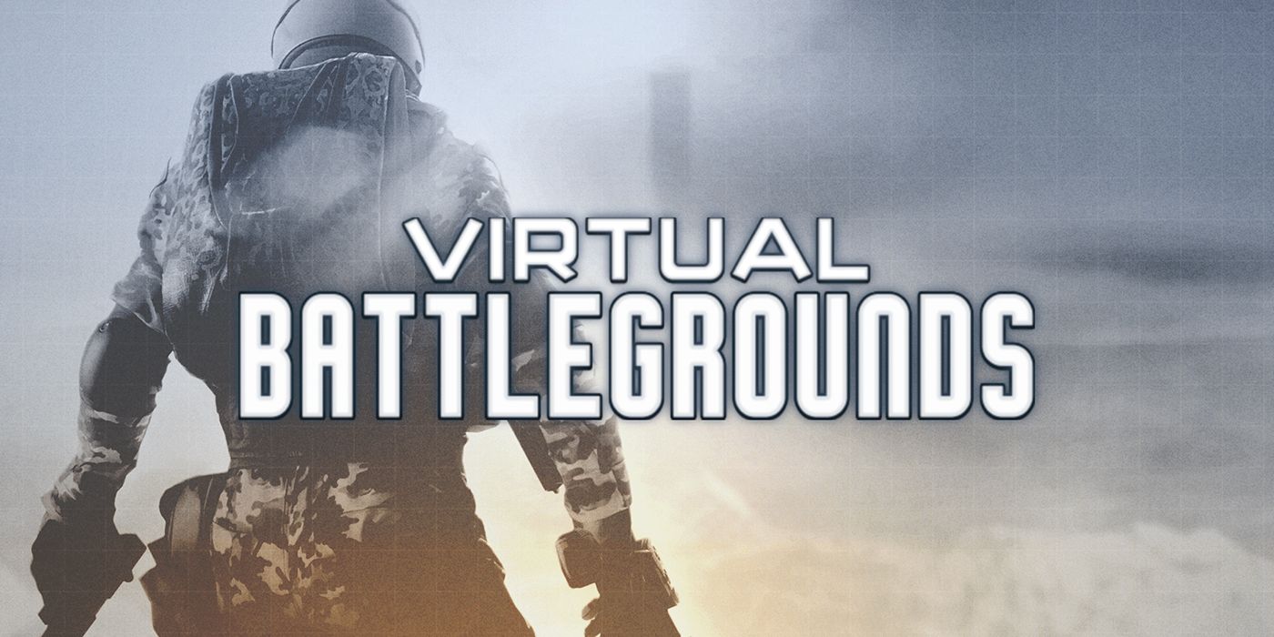 soldier with their back to the camera, virtual battlegrounds in text